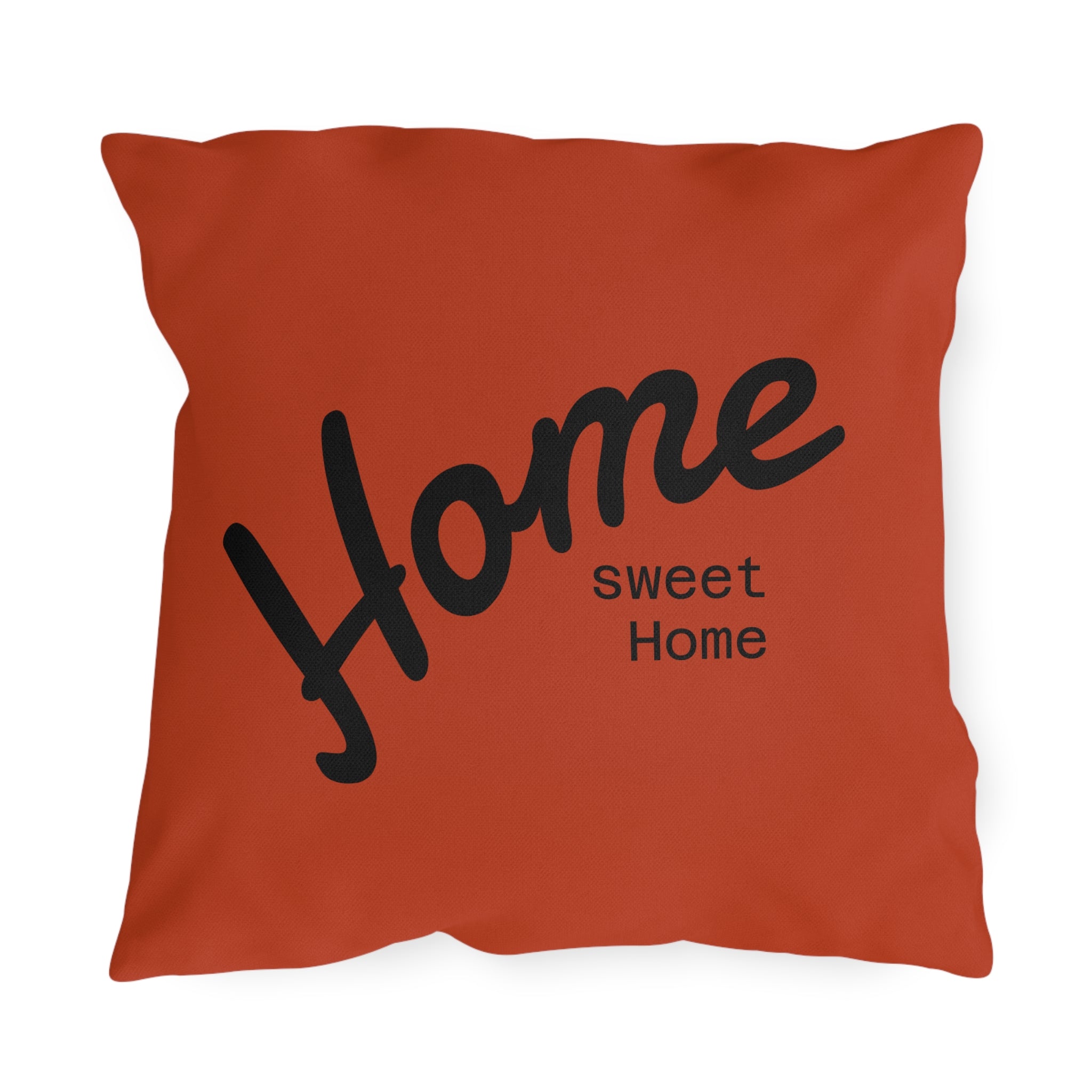 Outdoor Pillow — "Home Sweet Home" Monochrome Decorative Cushion for Porch & Patio