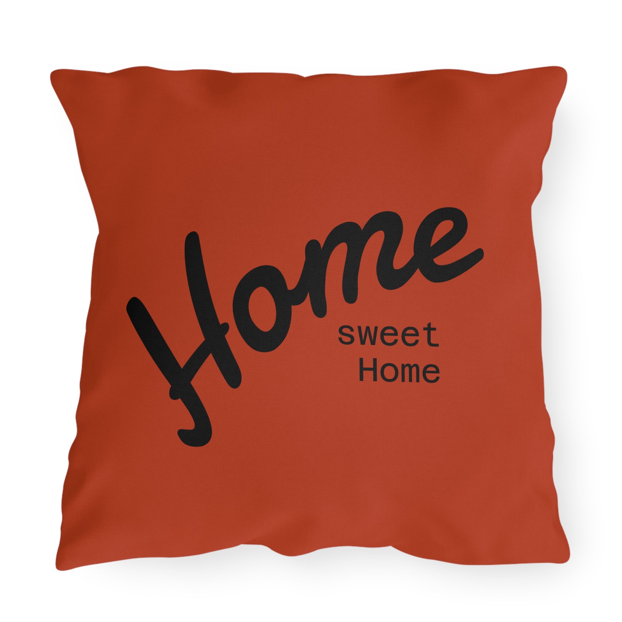 Outdoor Pillow — "Home Sweet Home" Monochrome Decorative Cushion for Porch & Patio