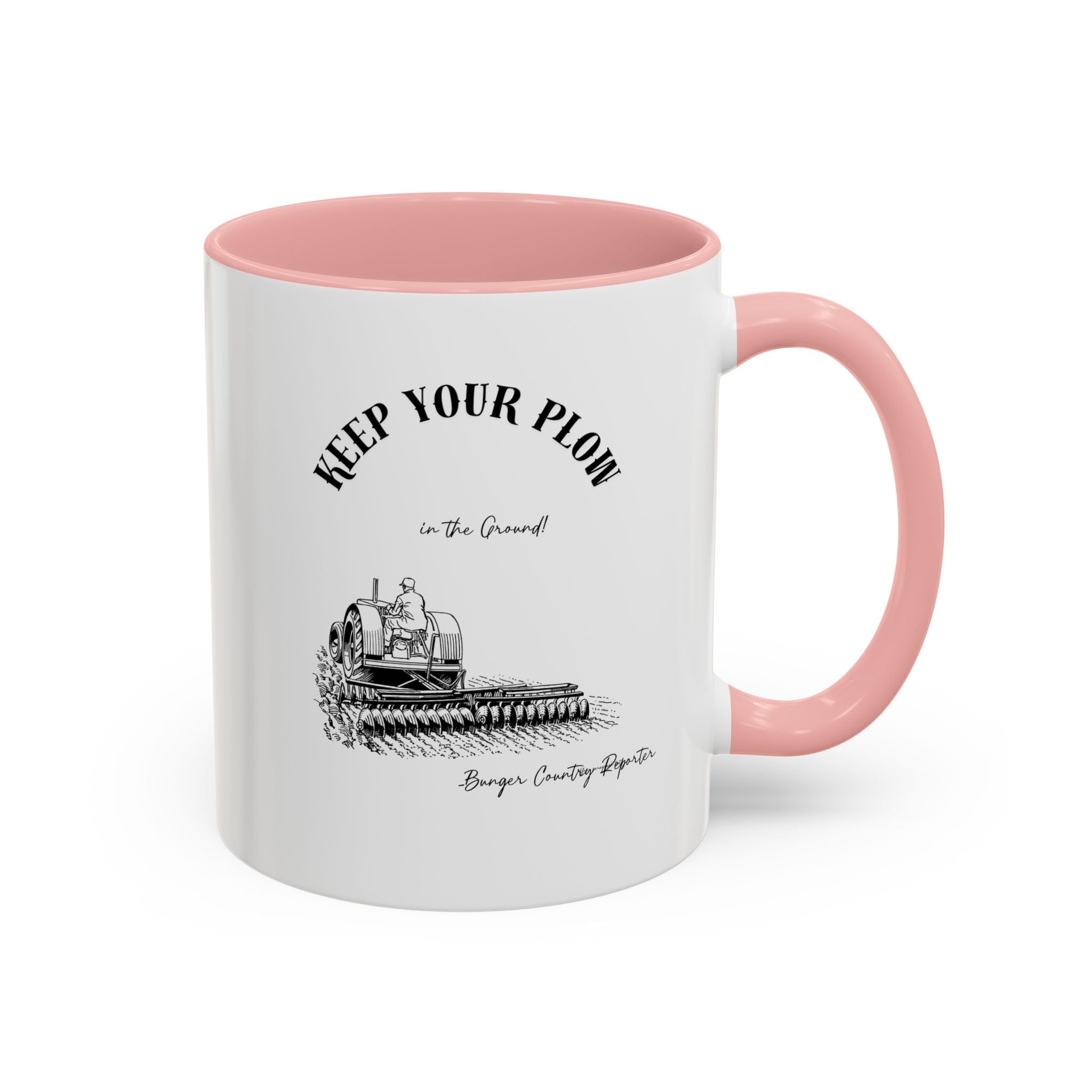 Keep Your Plow Coffee Mug — Vintage Tractor Farm Lover Accent Mug