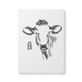Cow Sketch Softcover Journal — "I can do all things" Inspirational Christian Notebook