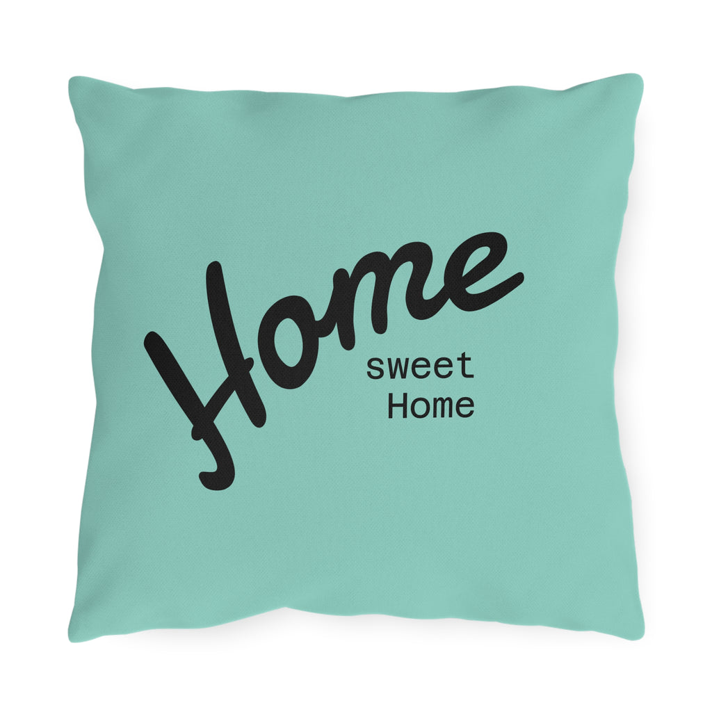 Outdoor Pillow — "Home Sweet Home" Monochrome Decorative Cushion for Porch & Patio