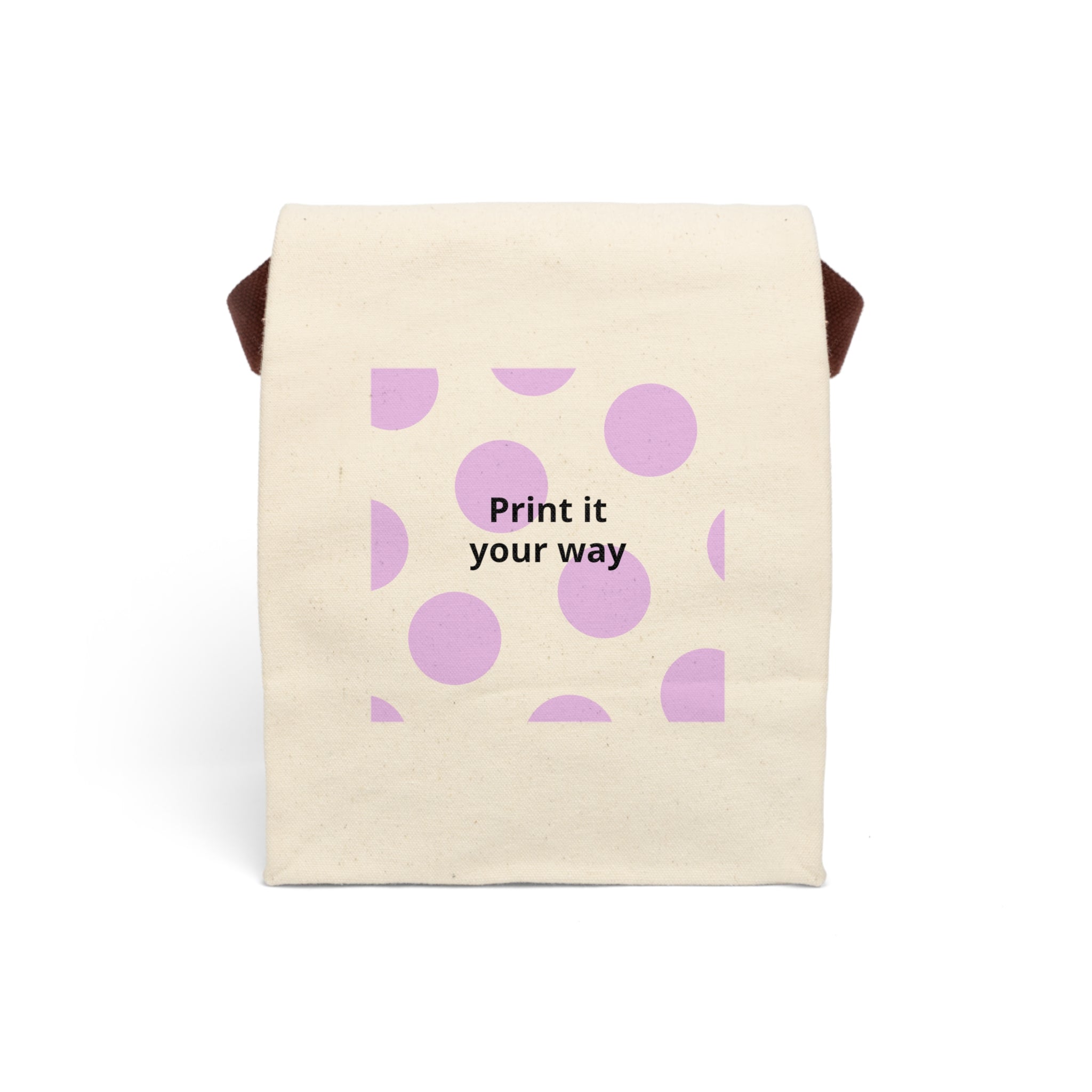 Copy of Canvas Lunch Bag — "Brown Baggin' It!" Reusable Insulated Lunch Tote with Strap