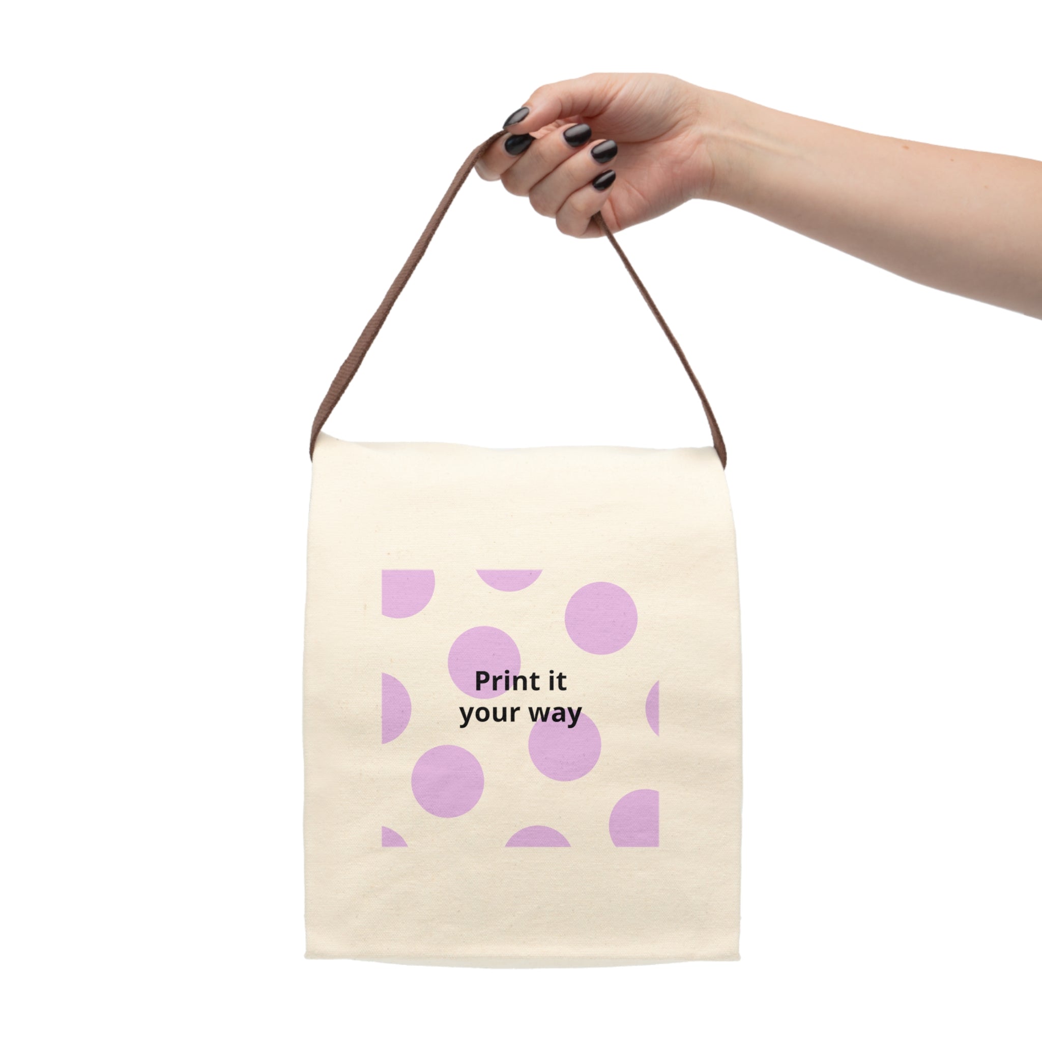 Copy of Canvas Lunch Bag — "Brown Baggin' It!" Reusable Insulated Lunch Tote with Strap