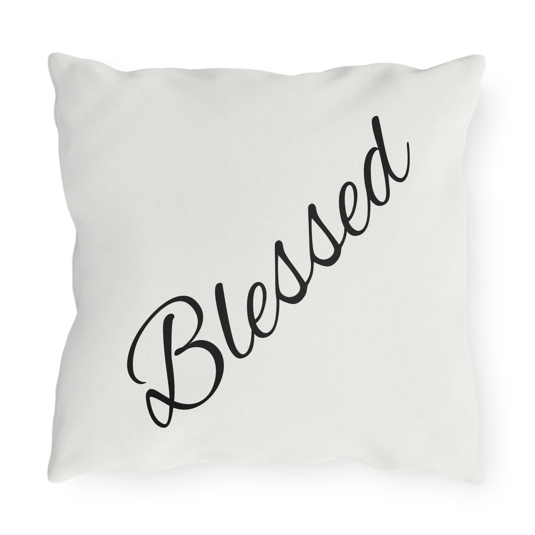 Outdoor Pillow — "Home Sweet Home" Monochrome Decorative Cushion for Porch & Patio