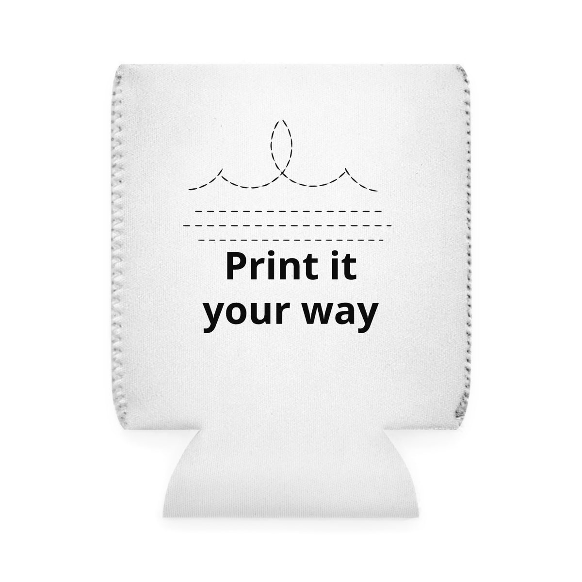Can Cooler Sleeve - Minimal Wave Stitch Design Koozie