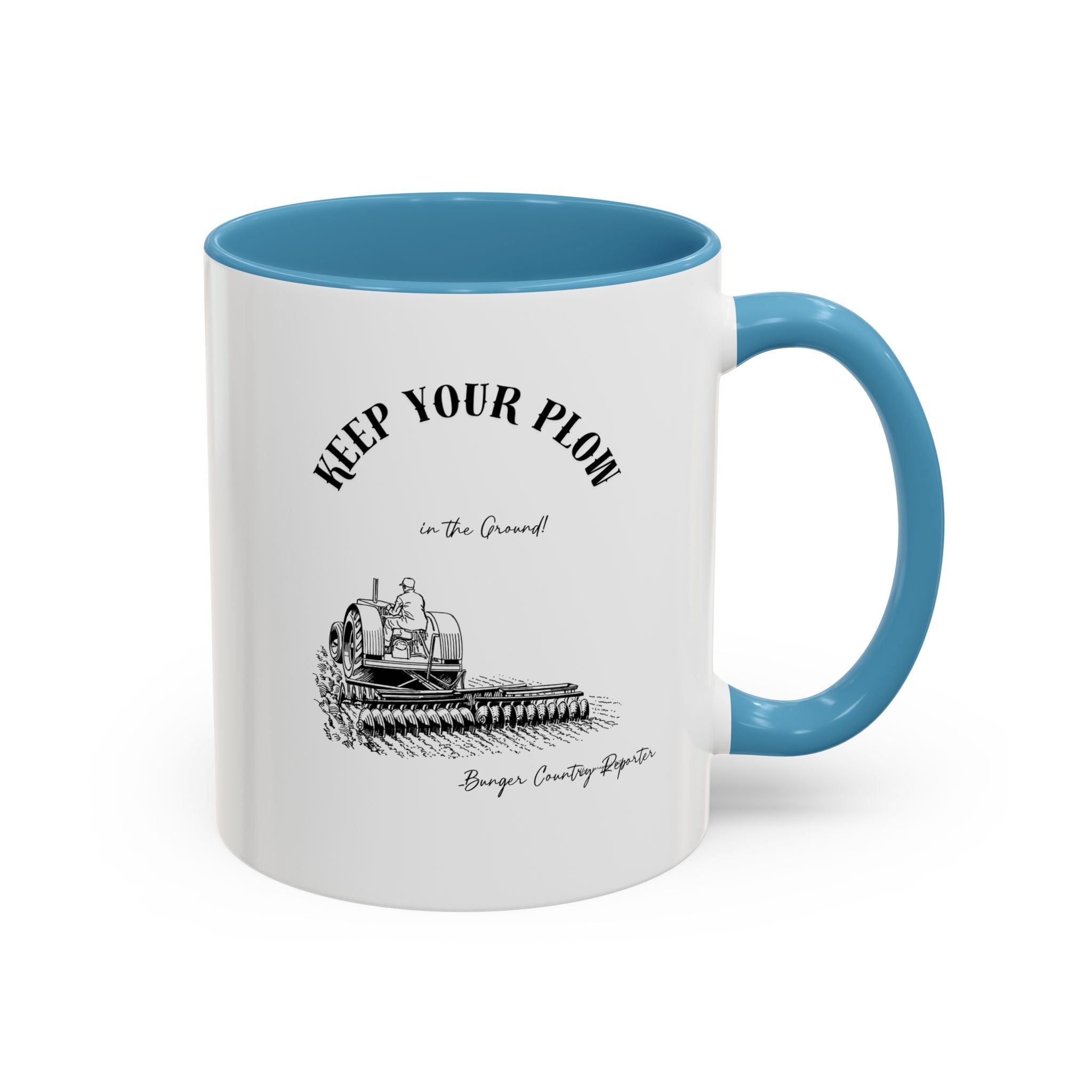 Keep Your Plow Coffee Mug — Vintage Tractor Farm Lover Accent Mug