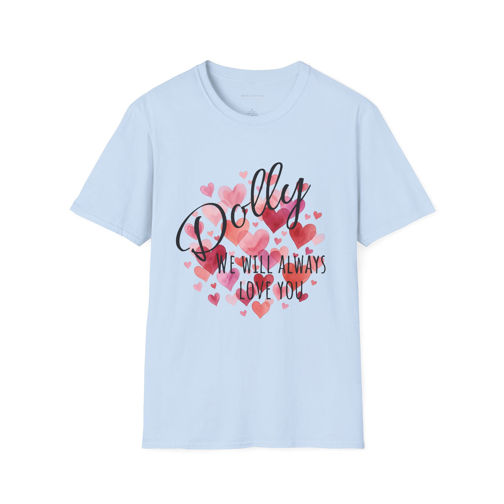 Dolly Pink Script T‑Shirt — 'Dolly' Cute Retro Graphic Top (We Will Always)