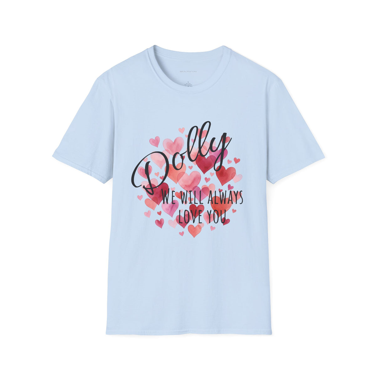 Dolly Pink Script T‑Shirt — 'Dolly' Cute Retro Graphic Top (We Will Always)