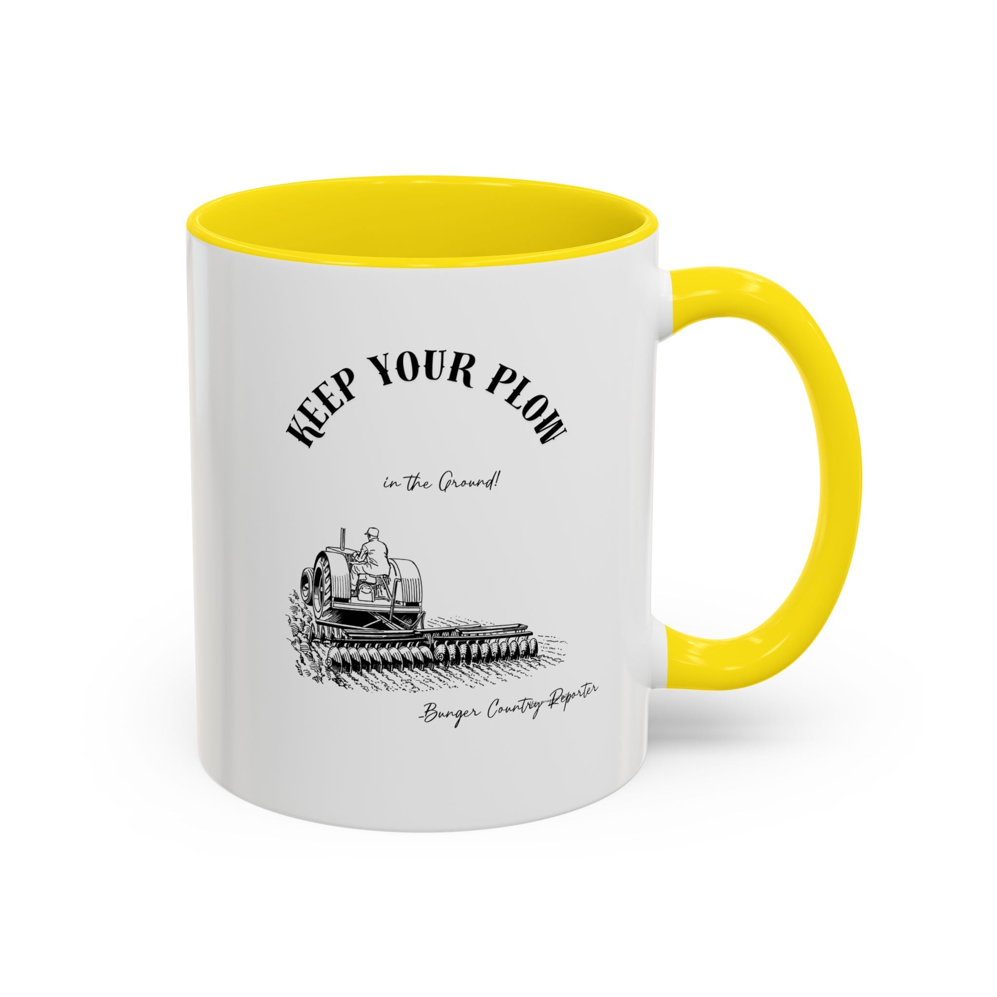 Keep Your Plow Coffee Mug — Vintage Tractor Farm Lover Accent Mug