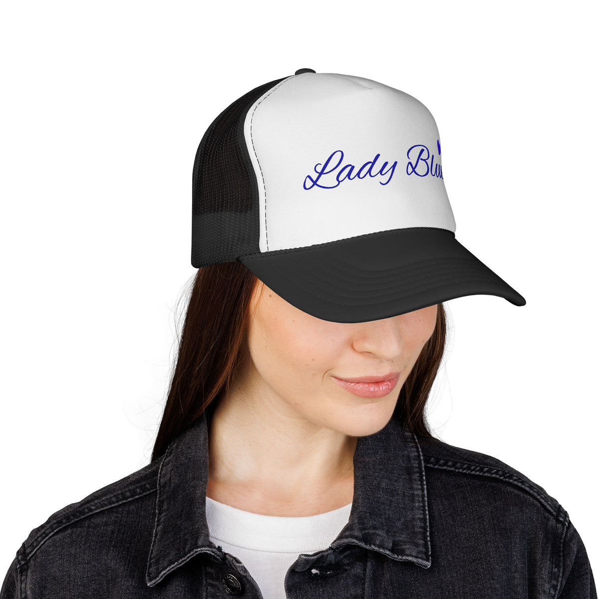 "Lady Blues" Script Mesh Baseball Hat